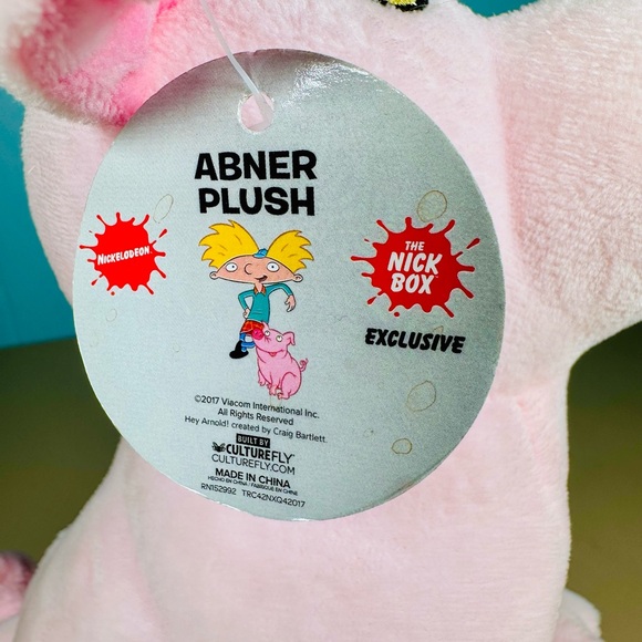 Hey Arnold! ABNER PINK PIG 8 Inch Nick Box Exclusive with Tag Plush Stuffed Toy - Picture 7 of 11